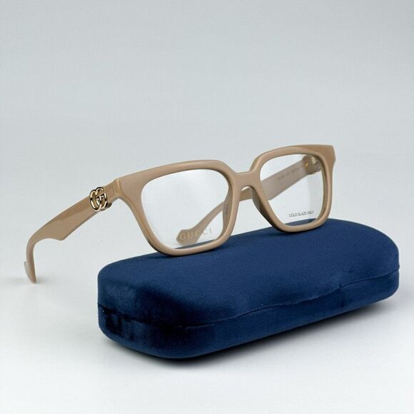 NEW Gucci GG1536O 007 Nude Women Square Eyeglasses GG 1536O - Picture 1 of 10